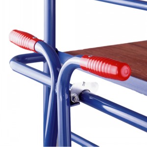 Multi Level Shelf Stock Trolley With Drawbar Handle